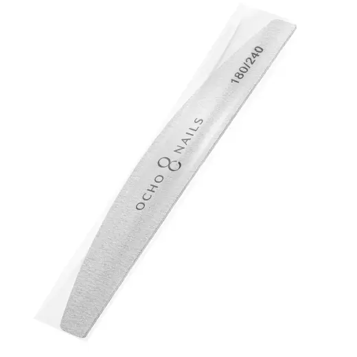 Ocho Nails pusmēness formas plānā vīlīte 180/240, 1 gab. drošā iepakojumā Foto 2