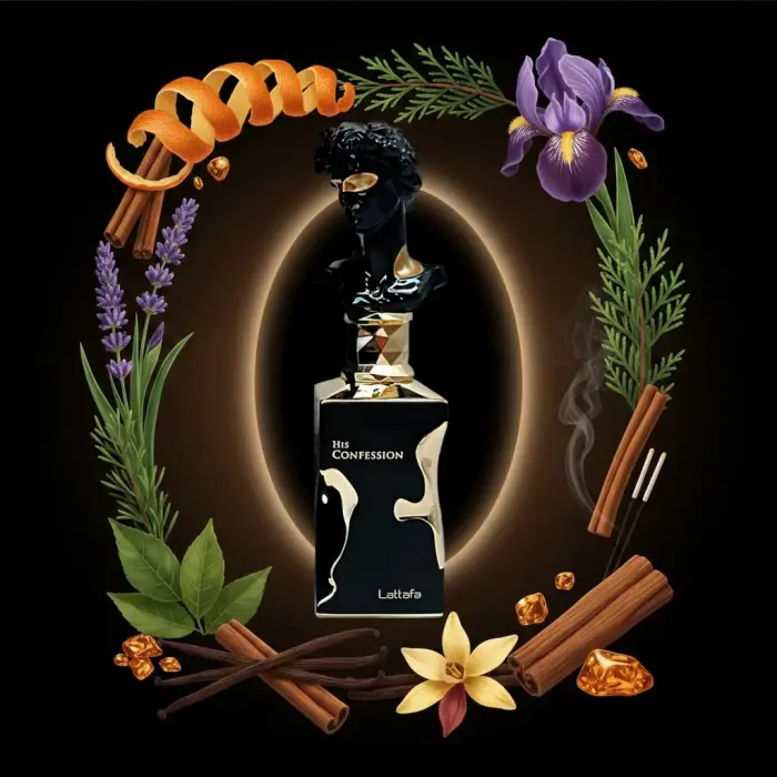 Lattafa Perfumes His Confession EDP 100ml Vīriešu parfīmerijas ūdens Foto 2