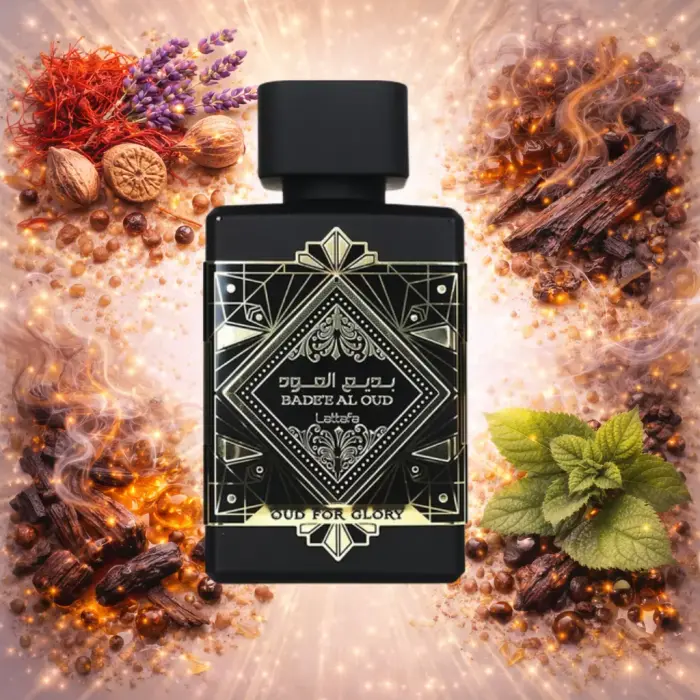 Lattafa Perfumes Oud For Glory Bade'e Al Oud EDP 100ml  parfimētais ūdens unisekss Foto 2