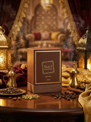 Lattafa Perfumes Khamrah Qahwa EDP 100ml  Parfimērijas ūdens — unisex Foto 2