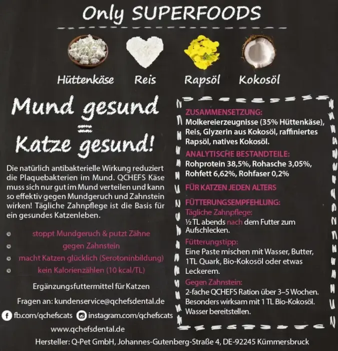 QCHEFS Papildbarība Dental Flakes kaķiem 80gr. Foto 2