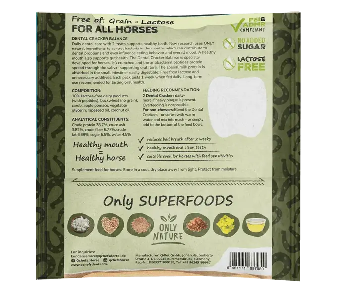 QCHEFS Kārums krekeri "Zirgu līdzsvars" Balance 63 gr. Foto 2